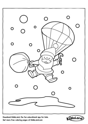 Santa_with_parachute_Coloring_Page_kidloland