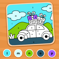 Color By Alphabet Car