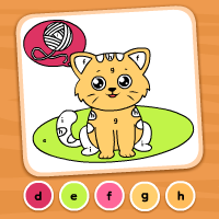 Color By Alphabet Cat