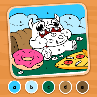 Color By Alphabet Food