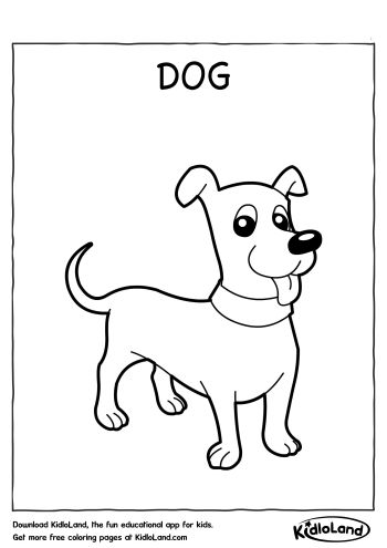 download free dog coloring page and educational activity