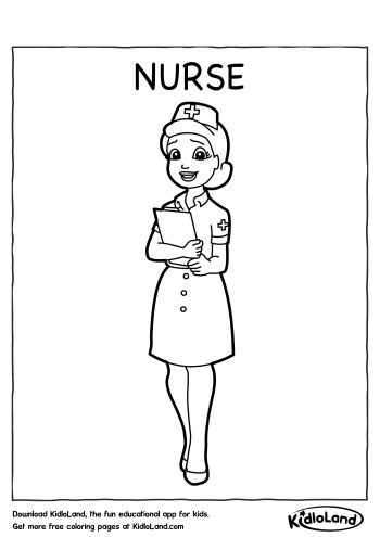 Download Free Nurse Coloring Page and educational activity worksheets
