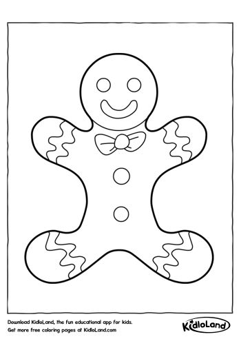 Gingerbread man Coloring Page