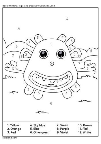 Download Free Color By Number 24 and educational activity worksheets for  Kids
