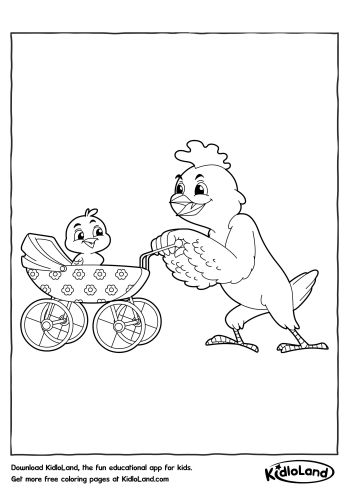 Hen_and_Chick_Coloring_Page_kidloland