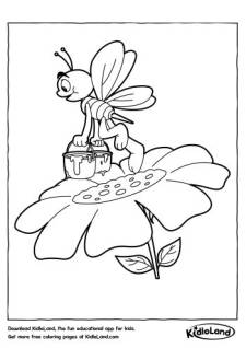 Honey Bee Coloring Page