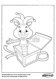 Jack in the Box Toy Coloring Page